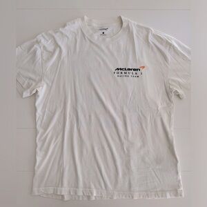 Abercrombie & Fitch XXL McLaren F1 white/ off white shirt